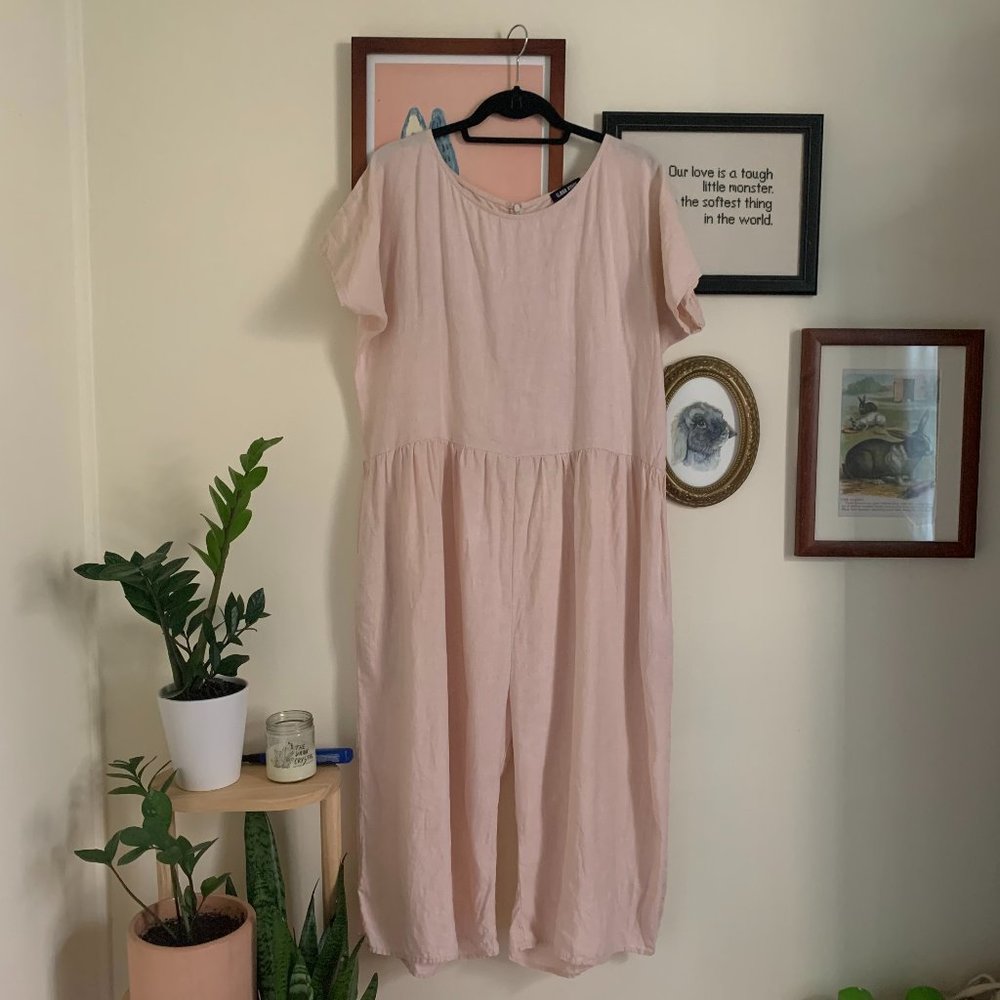 EUC Ilana Kohn Blush Linen Brookes Jumpsui…